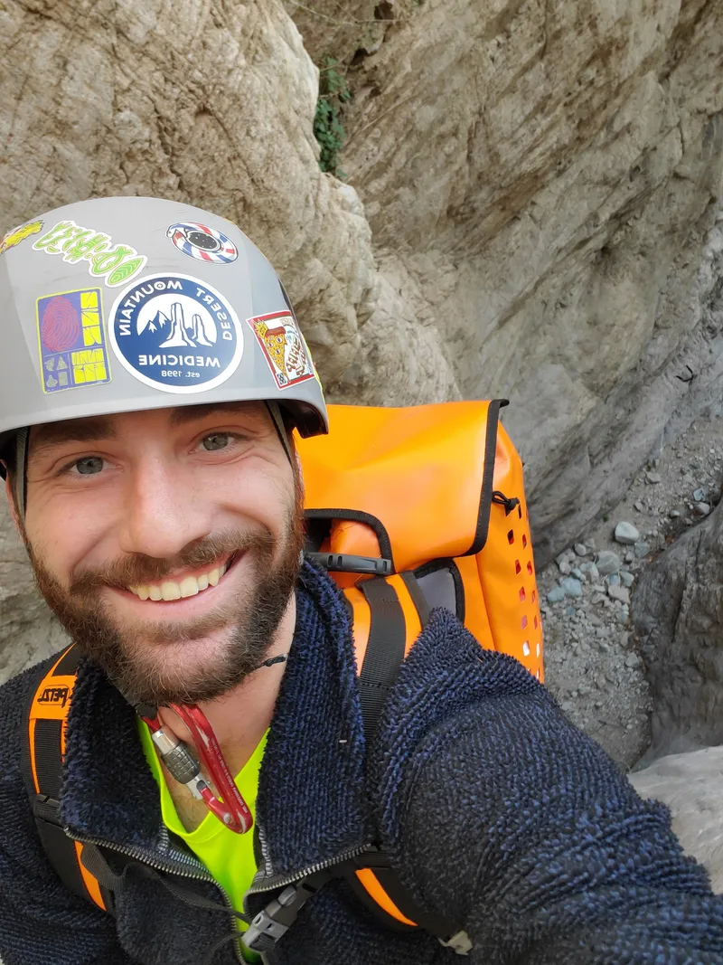 Jason Weber smiling during a canyon expedition